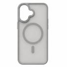Capa Capinha Magnética fosco translúcido câmera Aberta E Fechada Compatível pra iPhone 16 Plus COR:CINZA CAMERA ABERTA