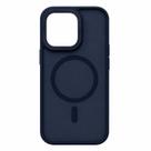 Capa Capinha Magnética fosco translúcido câmera Aberta E Fechada Compatível pra iPhone 16 Pro Max COR:AZUL