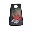 Capa capinha Moto G6 Plus TV XT1926 Botao de rosas coracoes