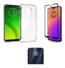 Capa Capinha + Pelicula 3d + Lente Camera Moto G7 Power Capa Capinha + Pelicula 3d + Lente Camera Moto G7 Power