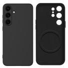 Capa Capinha Protetora de Silicone com Interior em Microfibra Aveludado Compatível com Magsafe para o Samsung Galaxy 25 Plus