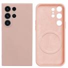 Capa Capinha Protetora de Silicone com Interior em Microfibra Aveludado Compatível com Magsafe para o Samsung Galaxy 25 Ultra