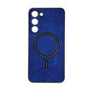Capa capinha Protetora em tecido macio e silicone compatível com a tecnologia Magsafe Para o Samsung Galaxy S24 / S24 Plus / S24 Ultra