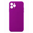 Capa Capinha Silicone Aveludada Compatível com iPhone 11 Pro Max Proteção Total Câmera Fechada Antichoque COR:ROXO