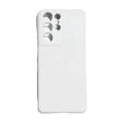 Capa Capinha Silicone Case Aveludada Para S21 Ultra Cor Branco