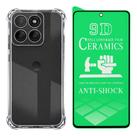 Capa Capinha Silicone + Película Cerâmica Flexível 9D para Moto G77 5G