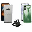 Capa Capinha TPU Silicone + Película 3D de Vidro + Suporte de Mesa para Motorola Moto G35 5G