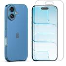 Capa Capinha Ultra Slim Para iPhone 17 + Pelicula Hidrogel Cor:Azul
