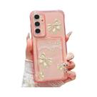 Capa Carteira Com Estampa De Laço Para Samsung Galaxy S24 FE S26 S22 S23 Ultra plus A57 A37 A17 A55