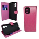Capa carteira com porta cartões compatível com motorola moto e13 (tela: 6.5") (4g) cor:rosa