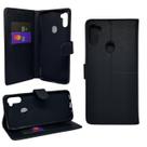 Capa carteira com porta cartões compatível com samsung galaxy a11 (tela: 6.4") (4g) cor:preta