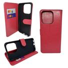 Capa carteira com porta cartões compatível com xiaomi redmi 11a / 12c / poco c55 (tela: 6.71") (4g) cor:vermelha / inter