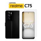 Capa Carteira Compativel Para Realme C75 + Pelicula Hidrogel Capa Carteira Compativel Para Realme C75 + Pelicula Hidrogel