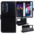 Capa Carteira Couro PRETA Compativel Moto Edge 30 Pro XT2201 6.7 - Luiza Cell25