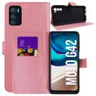 Capa Carteira Couro ROSE compatível Moto G42 XT2233 6.4 - Luiza Cell25