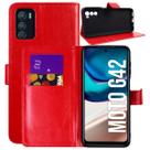 Capa Carteira Couro VERMELHO compativel Moto G42 XT2233 6.4 - Luiza Cell25 Capa Carteira Couro VERMELHO compativel Moto G42 XT2233 6.4 - Luiza Cell25
