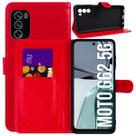 Capa Carteira Couro VERMELHO compativel Moto G62 XT2223 6.5 - Luiza Cell25