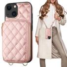 Capa Carteira Crossbody Bocasal para iPhone 13 (6,1") com Bloqueio RFID - Rosa