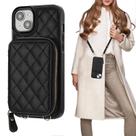 Capa Carteira Crossbody Bocasal para iPhone 15 Plus 6,7" - Preta