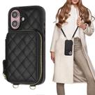 Capa Carteira Crossbody Bocasal para iPhone 16 (6.1") com Bloqueio RFID - Preta