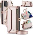 Capa Carteira Crossbody Strapurs para iPhone 12/12 Pro - Ouro Rosa