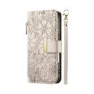 Capa Carteira De Couro Para iPhone 17 16E 16 15 14 13 12 pro Max Com Zíper, Compartimento Para