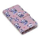 Capa carteira estampada cute cute panda e222 para iphone xs max 6.5