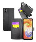 Capa Carteira Estojo Flip Preta para Samsung Galaxy A04