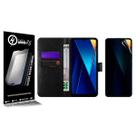 Capa Carteira material sintético Preto + Película De Hydrogel Privacidade Para Xiaomi Poco C65 Tela 6.74 - Cell In Power25