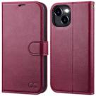 Capa Carteira OCASE para iPhone 15 (6.1", 2023) - Cor Borgonha