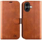 Capa Carteira OCASE para iPhone 16 (6.1", 2024) - Marrom