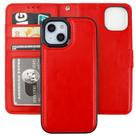 Capa Carteira para iPhone 15 (6,1") - Com Bocasal Removível - Vermelha