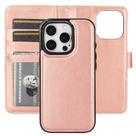 Capa Carteira para iPhone 16 Pro (6,3") - Ouro Rosa com Bocasal Removível