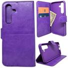 Capa Carteira para Samsung S24 (Tela de 6.2) Capinha Case Cor:Roxo