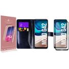 Capa Carteira + Pelicula De Vidro 3D Compativel Moto G42 XT2233 6.4 - Luiza Cell25 Capa Carteira + Pelicula De Vidro 3D Compativel Moto G42 XT2233 6.4 - Luiza Cell25