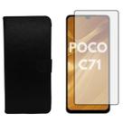 Capa Carteira + Película Hidrogel Compatível Para Poco C71