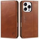 Capa Carteira SHIELDON para iPhone 16 Pro (6.1") - Couro Genuíno