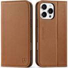 Capa Carteira SHIELDON para iPhone 16 Pro Max (6.9") - Couro Napa Marrom