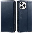 Capa Carteira SHIELDON para iPhone 16 Pro Max (6,9") - Azul Escuro Retrô