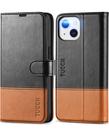 Capa Carteira TUCCH para iPhone 13 (6,1") - 3 Compartimentos para Cartões - Preta