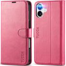 Capa Carteira TUCCH para iPhone 16 com Bloqueio RFID - Rosa Choque