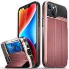 Capa Carteira VENA Commute para iPhone 14 Plus/15 Plus - Ouro Rosa/Vermelha
