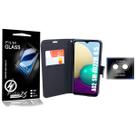 Capa Carteira + Vidro 3d + Pel Camera GALAXY A02 A022 6.5 - Cell In Power25