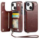 Capa Carteira Wefor para iPhone 15 Plus com Bloqueio RFID, Marrom