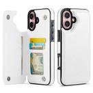 Capa Carteira Wefor para iPhone 16 em Couro PU com Porta-Cartões, Branca Capa Carteira Wefor para iPhone 16 em Couro PU com Porta-Cartões, Branca