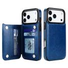 Capa Carteira Wefor para iPhone 17 Pro em Couro PU Azul