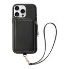 Capa Carteira ZVE para iPhone 16 Pro (6,3 polegadas) - Preta Capa Carteira ZVE para iPhone 16 Pro (6,3 polegadas) - Preta