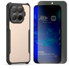 Capa Case Airbag Para Xiaomi 15T Pro + Pelicula Privacidade Cor:Preto