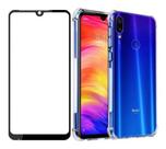 Capa Case Anti Queda + Película 3d Para Redmi Note 7