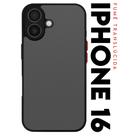 Capa Case Anti Shock Space Acrílico Translucida Fumê Botões Vermelho para IPhone 16 Tela 6.1